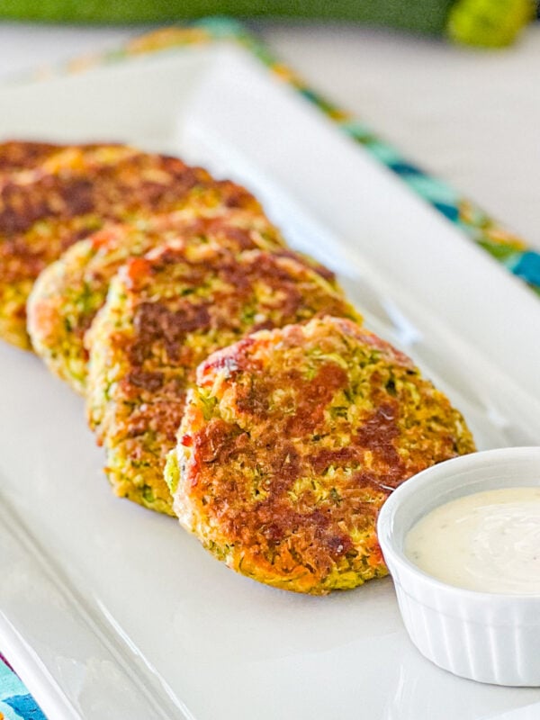 upclose pic of zucchini cakes