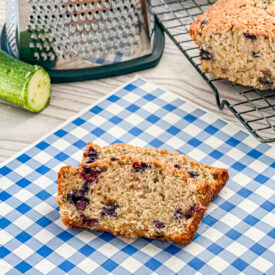 slices of blueberry zucchini Bread