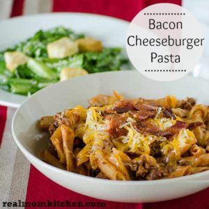 Bacon Cheeseburger Pasta l realmomkitchen.com