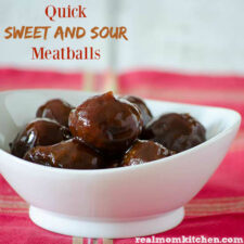 Quick Sweet and Sour Meatballs | realmomkitchen.com
