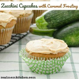 Zucchini Cupcakes With Caramel Frosting | realmomkitchen.com