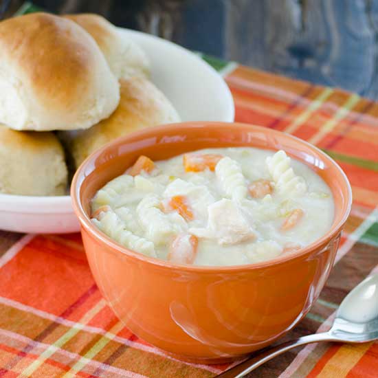 Creamy Chicken Noodle Soup | realmomkitchen.com