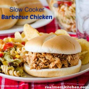 Slow Cooker Barbecue Chicken | realmomkitchen.com