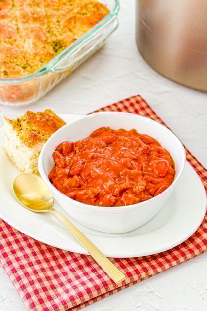 bowl of Mom's sweet chili