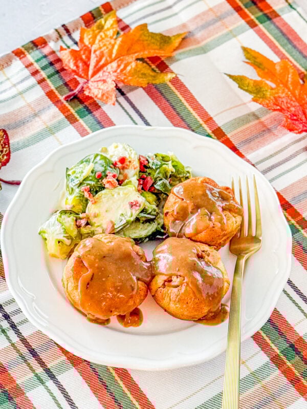 crescent dough filled with Thanksgiving leftovers