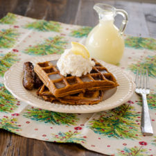 Gingerbread Waffles with Lemon Whipped Cream | realmomkitchen.com