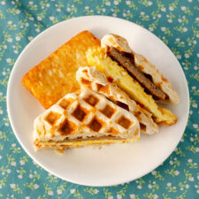 Biscuit Waffles Breakfast Sandwiches | realmomkitchen.com