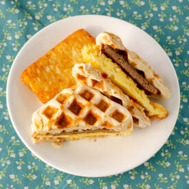 Biscuit Waffles Breakfast Sandwiches | realmomkitchen.com
