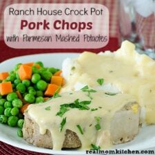 Ranch House Crock Pot Pork Chops with Parmesan Mashed Potatoes-image