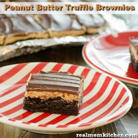 Peanut Butter Truffle Brownies | realmomkitchen.com