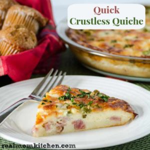 Quick Crustless Quiche | realmomkitchen.com