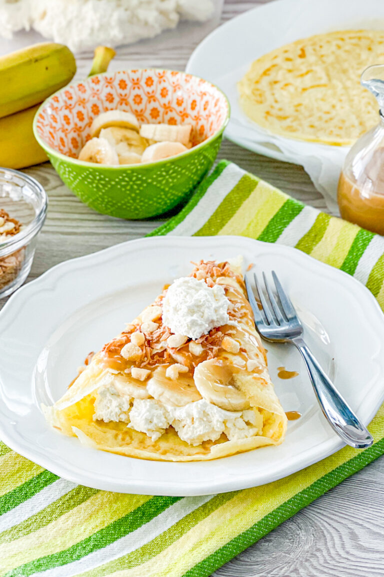 idea for filling a crepe with bananas