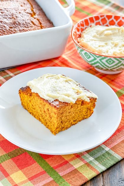 Piece of cornbread with soft honey butter spread on top