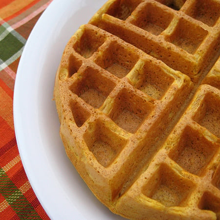 Pumpkin Belgian Waffles - Real Mom Kitchen - Recipes