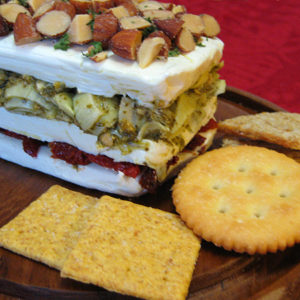 Layered Sundried Tomato and Artichoke Spread | realmomkitchen.com