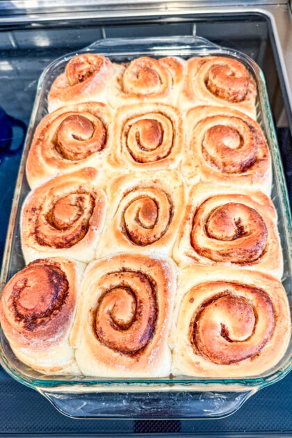 cinammon rolls right out of the oven