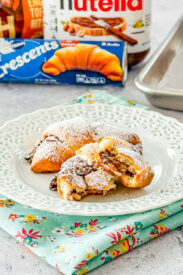 crescent rolls filled with Nutella
