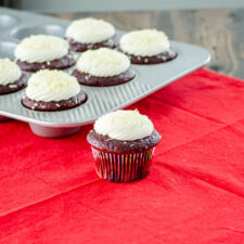 Red Velvet Cucpakes with cream fluffy frosting