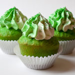 picture close up of green velvet cupcakes