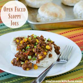 Open Faced Sloppy Joes | realmomkitchen.com