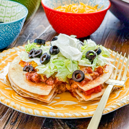 double stacked tacos