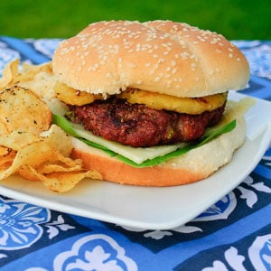 Grilled Teriyaki Burgers with Pineapple | realmomkitchen.com