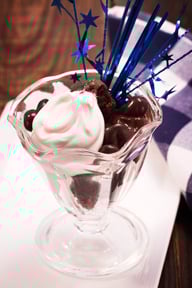 Dark Chocolate Cherry Brownie Parfait