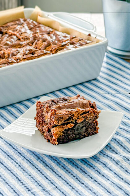 brownies with peanut butter swirl