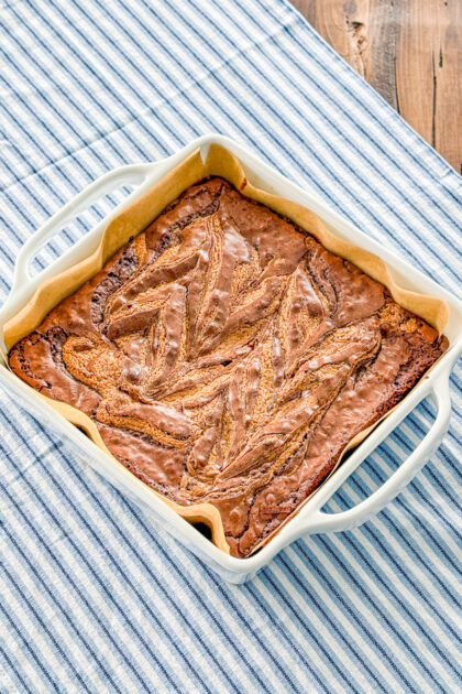 brownies with peanut butter swirl