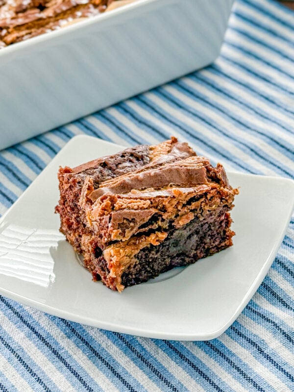 peanut butter swirled brownies