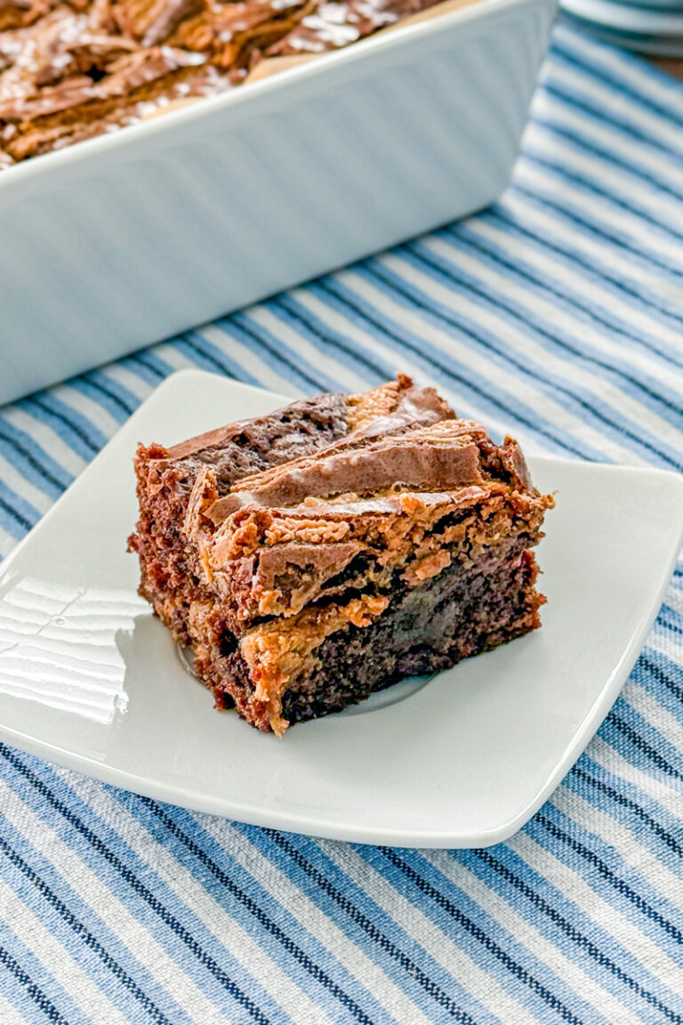 peanut butter swirled brownies