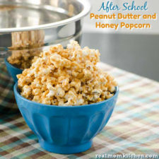 After School Peanut Butter and Honey Popcorn | realmomkitchen.com
