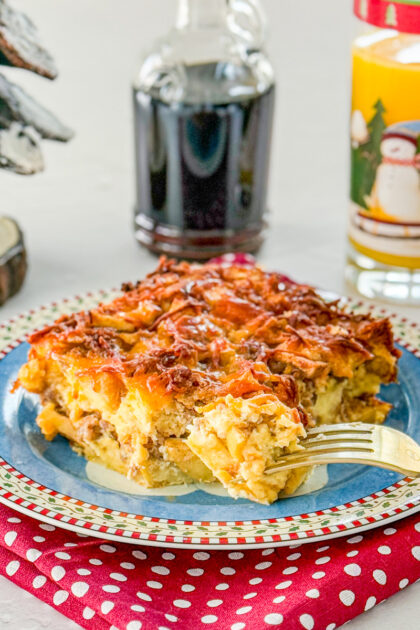 sausage apple overnight breakfast casserole