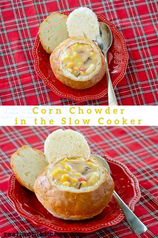 Corn Chowder in the Slow Cooker | realmomkitchen.com