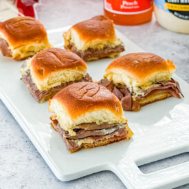 Hot Roast Beef Slider Sandwiches for Super Bowl Sunday
