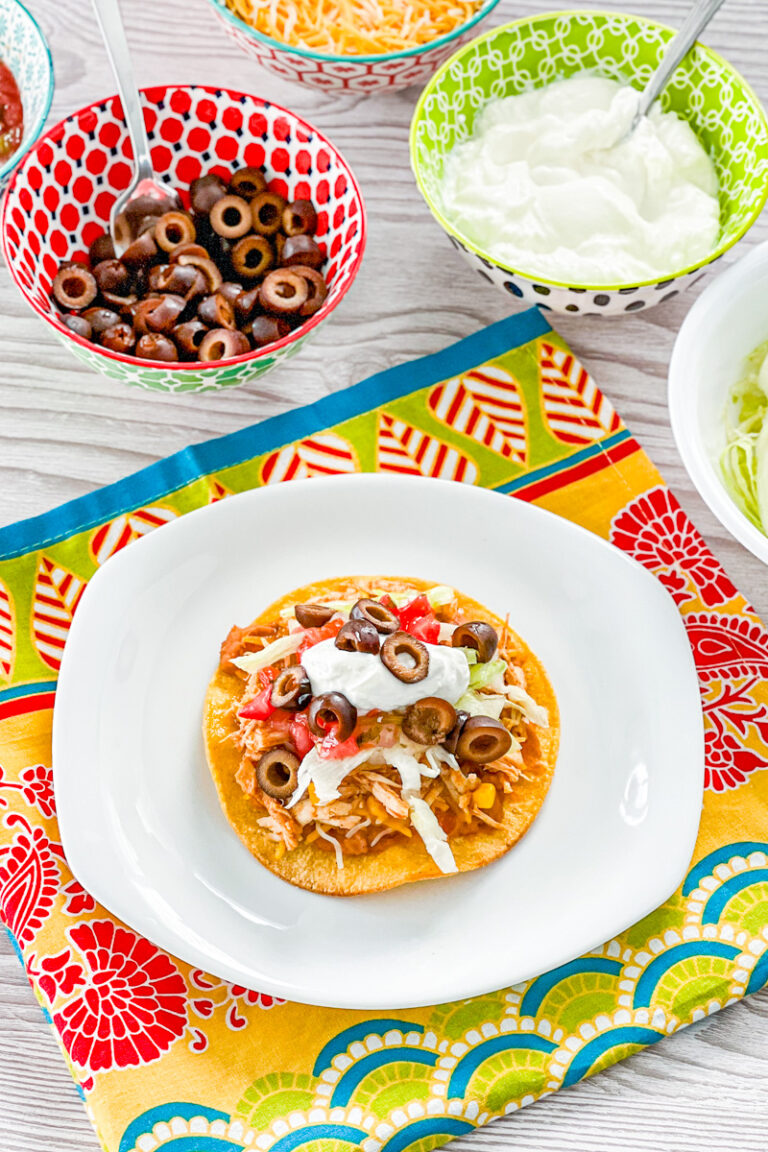 chicken enchilada tostadas