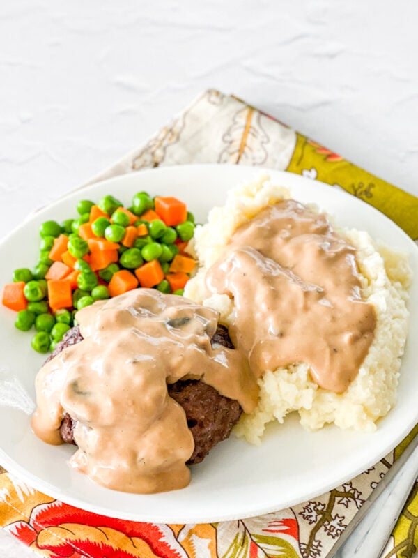 Stuffed Beef Patties dished up