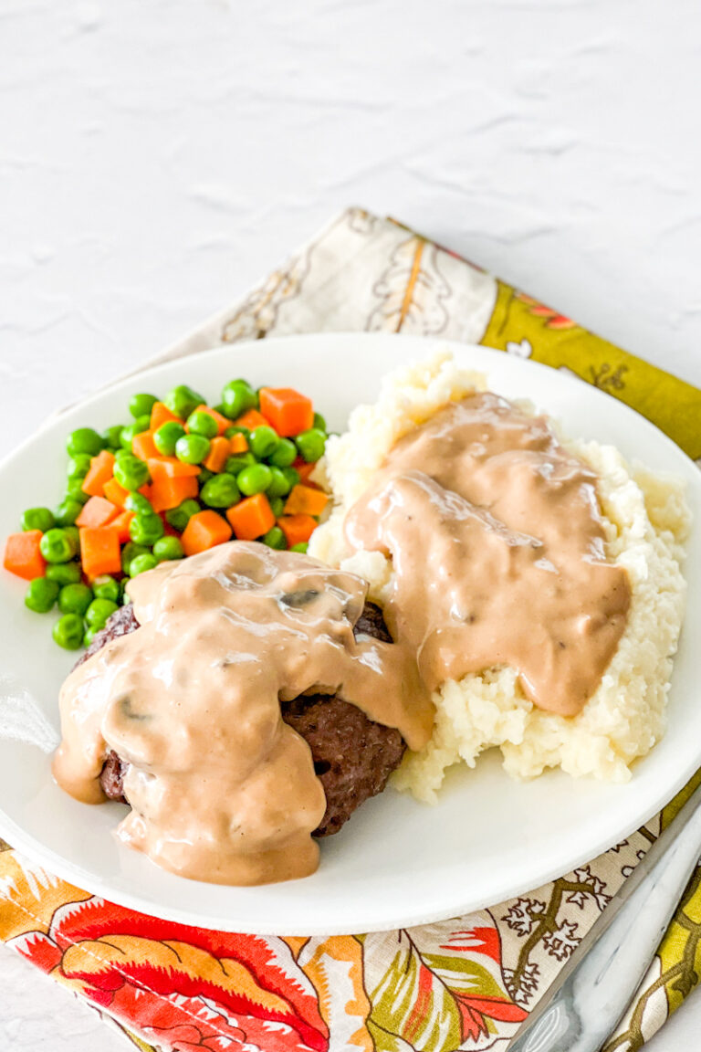 Stuffed Beef Patties dished up