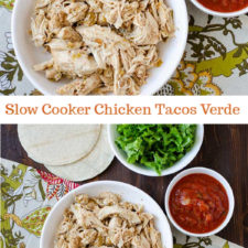 Slow Cooker Chicken Tacos Verde | realmomkitchen.com