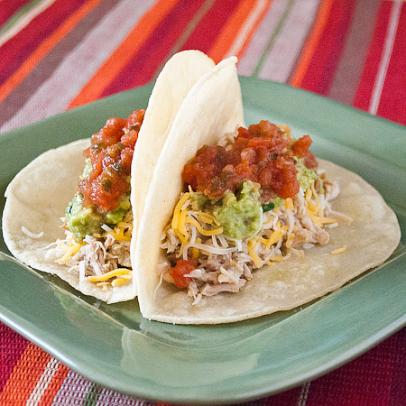 Chicken-Tacos-Verde Slow Cooker Chicken Tacos Verde