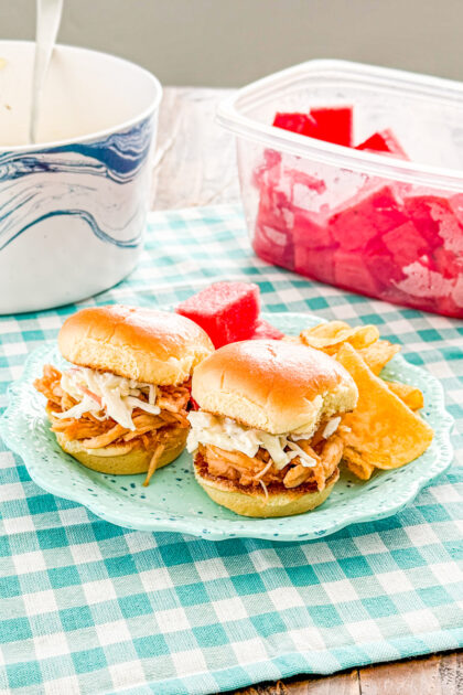 buffalo chicken sliders crockpot