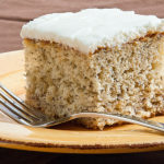 Simple Banana Cake with Sour Cream Frosting | realmomkitchen.com