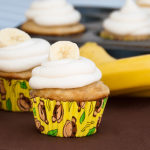 Simple Banana Cupcakes | realmomkitchen.com with Sour Cream Frosting | realmomkitchen.com