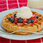 Patriotic Oatmeal Waffles | realmomkitchen.com