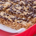 No Bake Peanut Butter and Chocolate Granola Bars | realmomkitchen.com