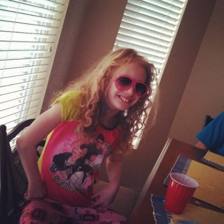 My girl in her new sunglasses