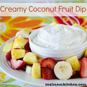 Creamy Coconut Fruit Dip l realmomkitchen.com