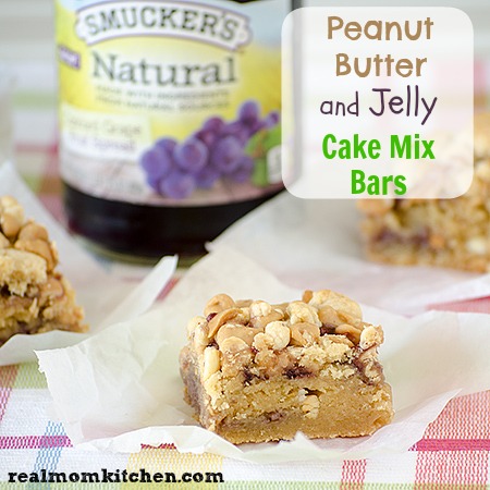 Peanut Butter and Jelly Cake Mix Bars | realmomkitchen.com