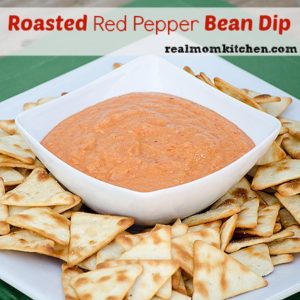 Roasted Red Pepper Bean Dip | realmomkitchen.com