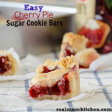 Easy Cherry Pie Sugar Cookie Bars | realmomkitchen.com